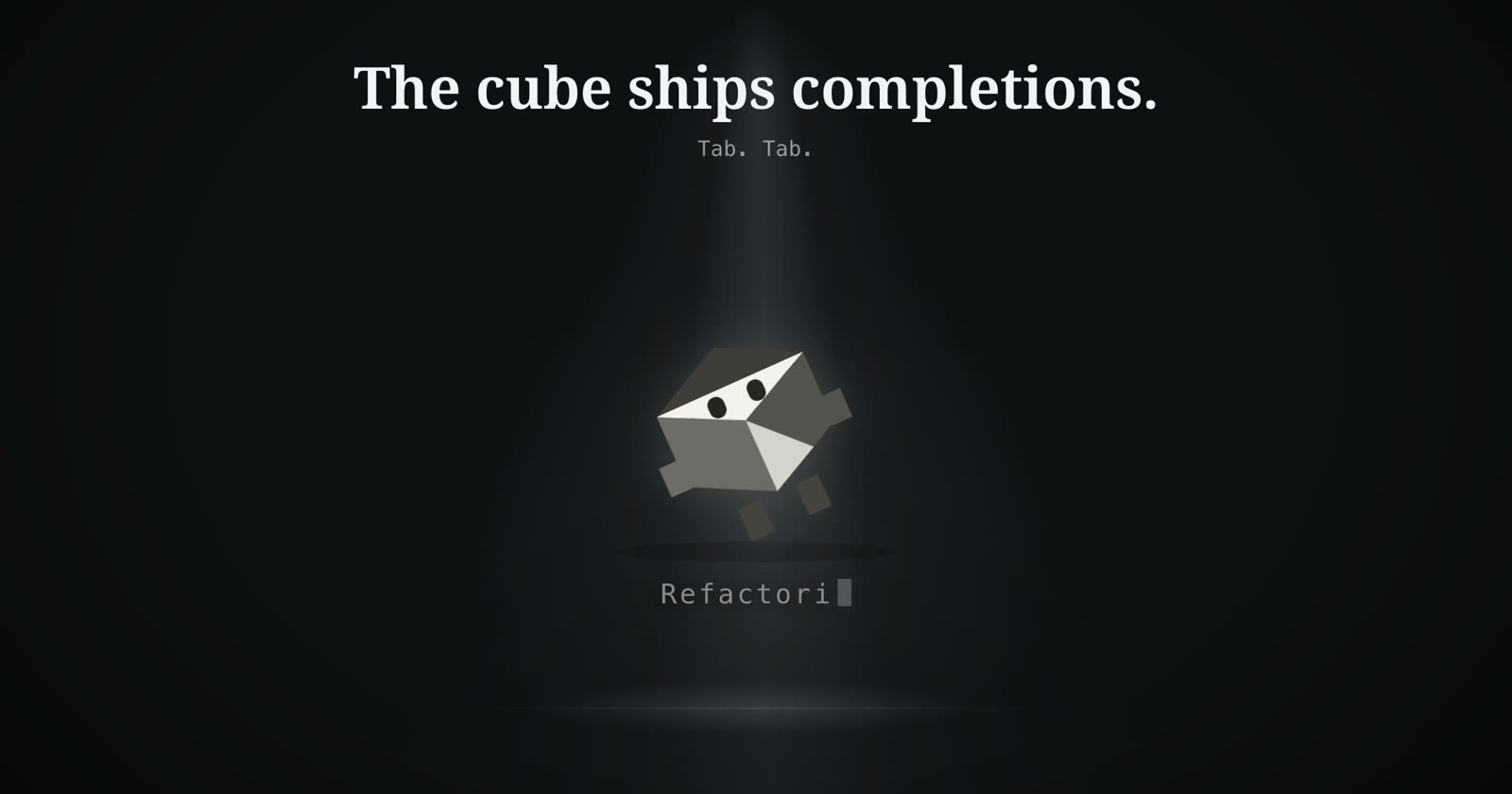 Cube, the Cursor-inspired mascot